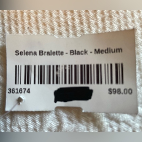 MLE KC Selena Bralette.  Black with multi color sparkles - Picture 5 of 5